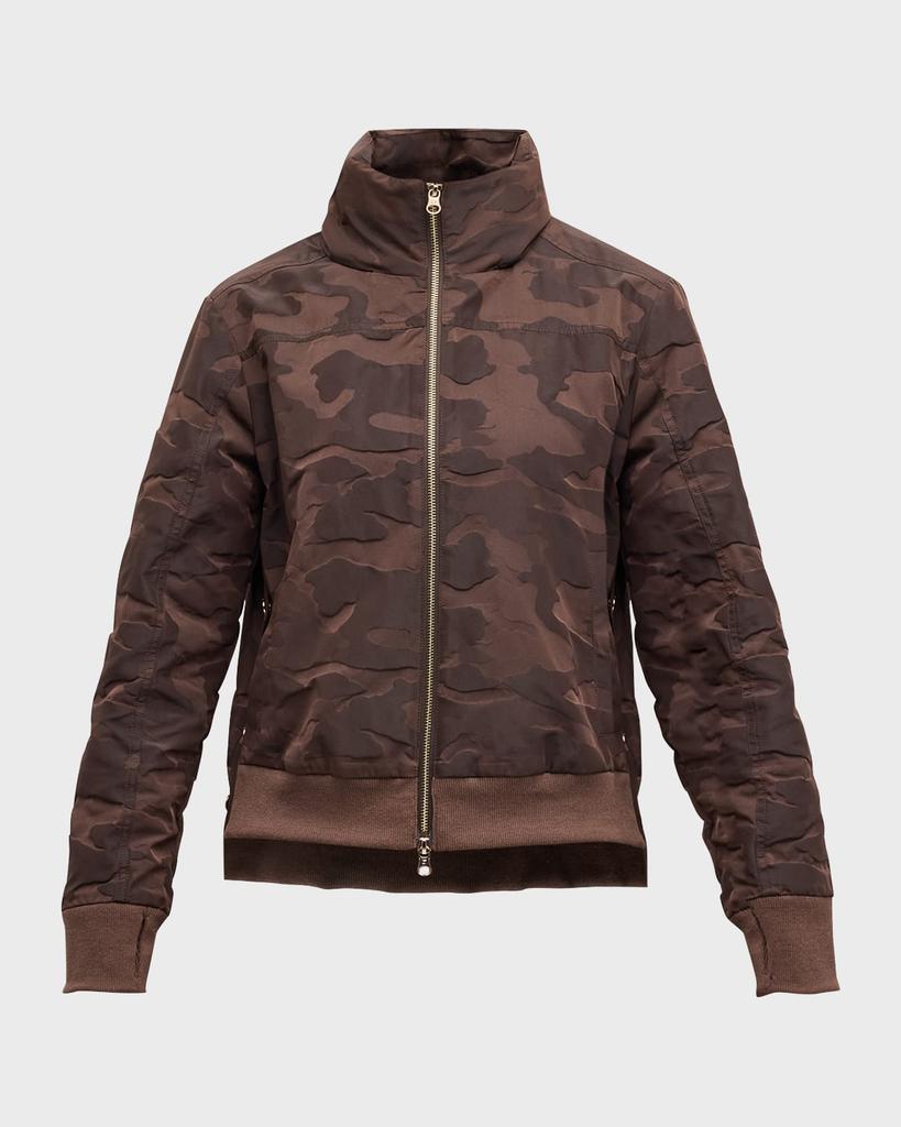 Blanc Noir Violette Camo Bomber Jacket