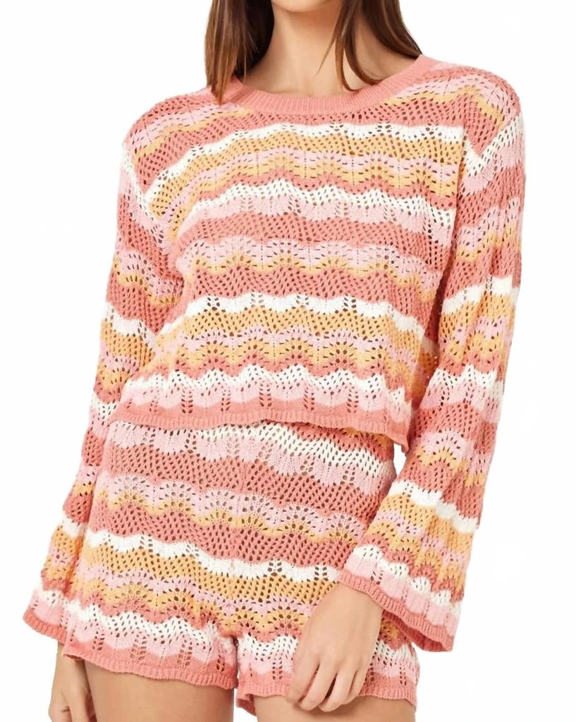 L*Space Sun Ray Sweater In Pink 1
