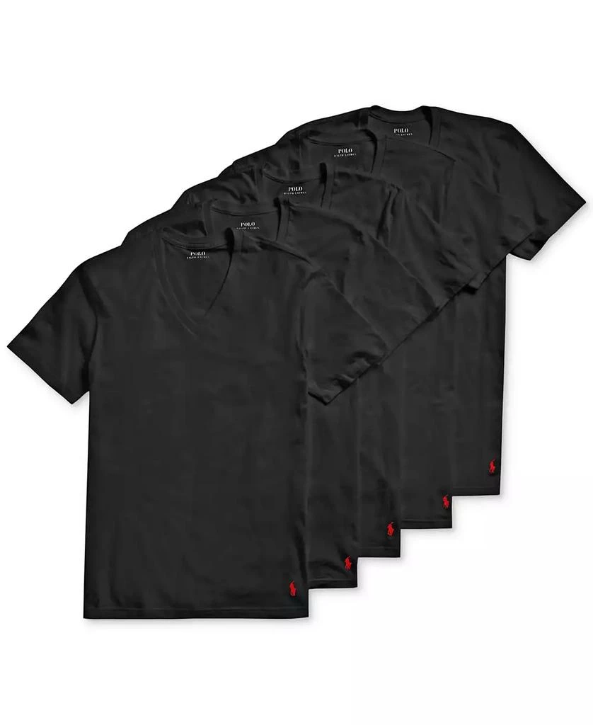 Ralph Lauren Men's 5-Pack Classic-Fit V-Neck Undershirts 1