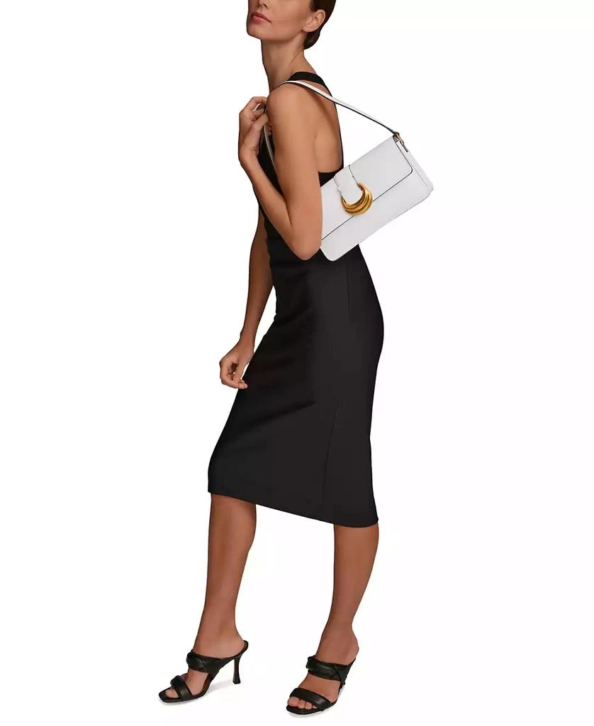 Donna Karan Valley Stream Leather Buckle Shoulder with Removable Strap 10
