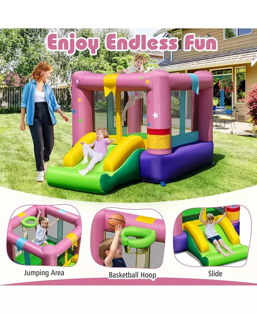 HONGGE Inflatable Bounce House with 480W Blower and Carry Bag for Outdoor Party 6