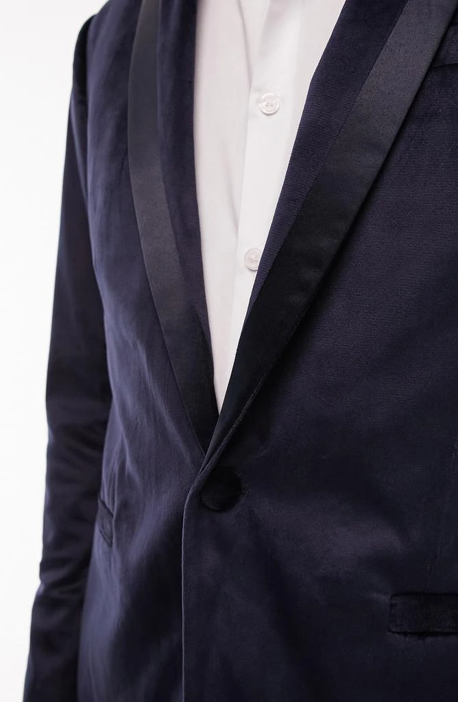Topman Single Breasted Velvet Blazer 4