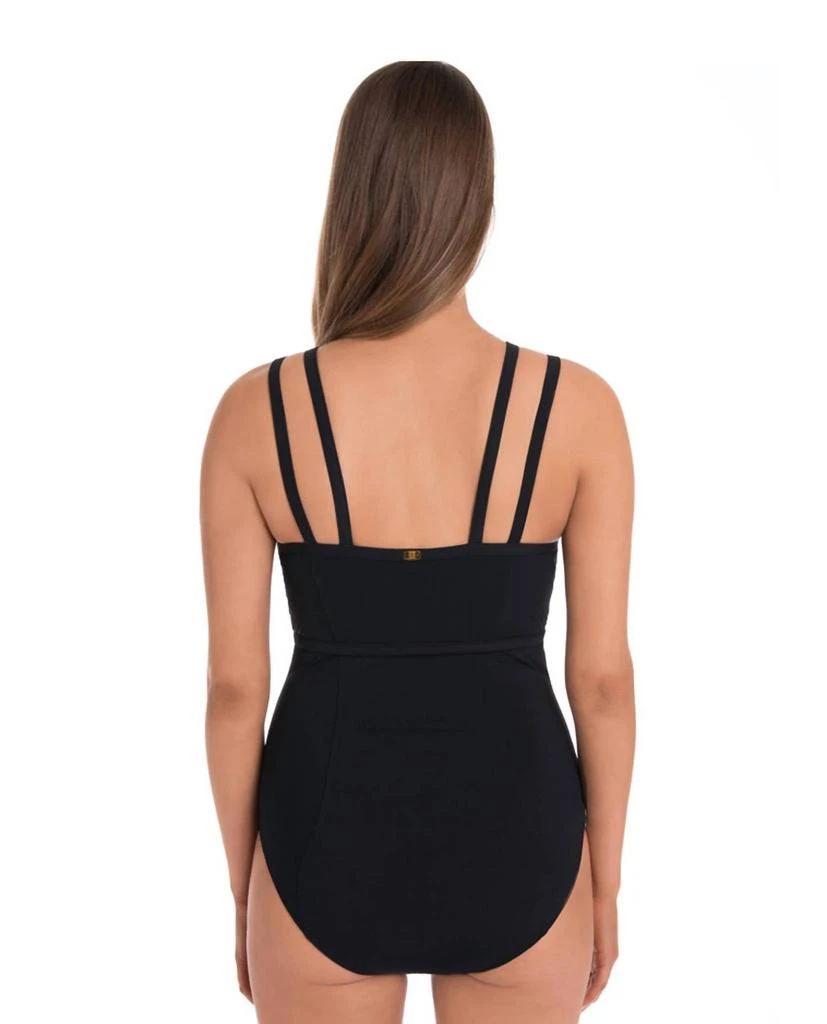 Amoressa Double Strap One Piece Swimsuit In Amo Black 2