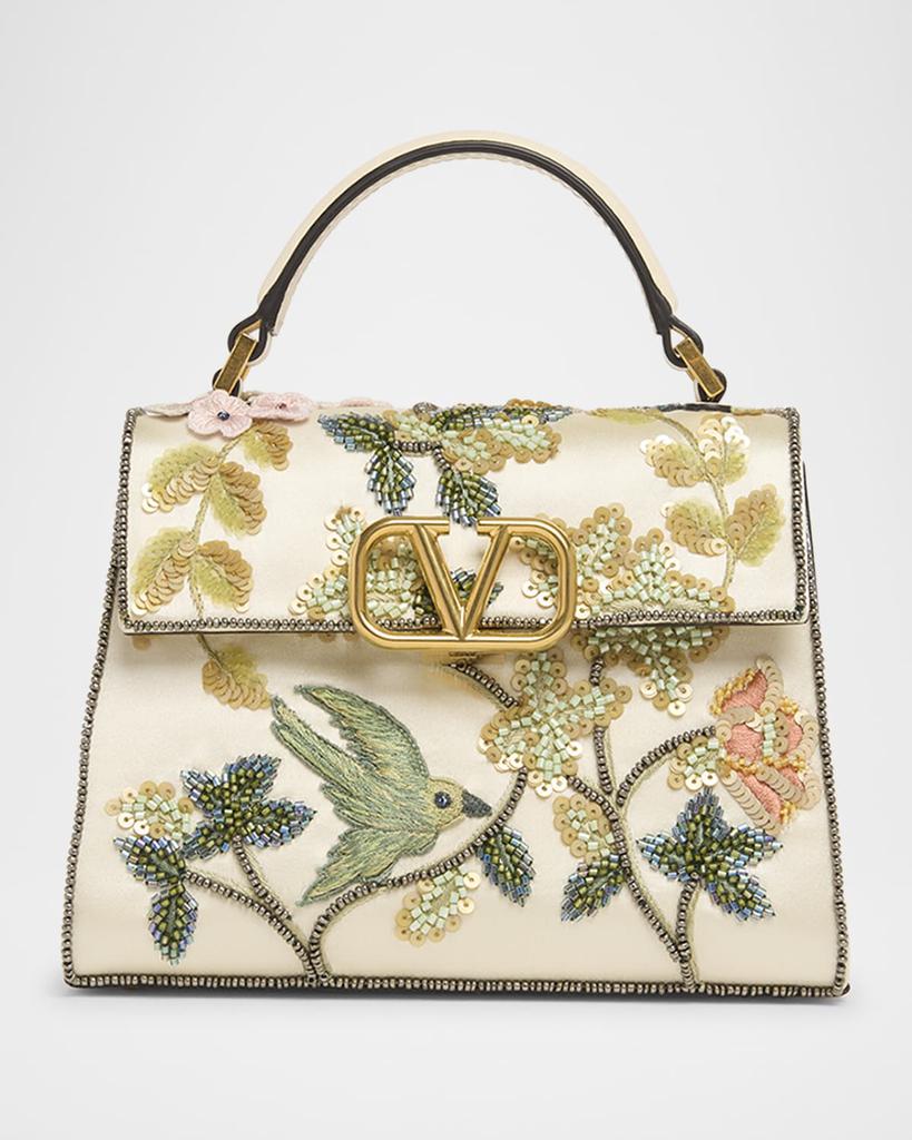 【Valentino】VSling ミニ装飾 ジャカード トートバッグ VSling Small jacquard tote bag in multicoloured - Valentino