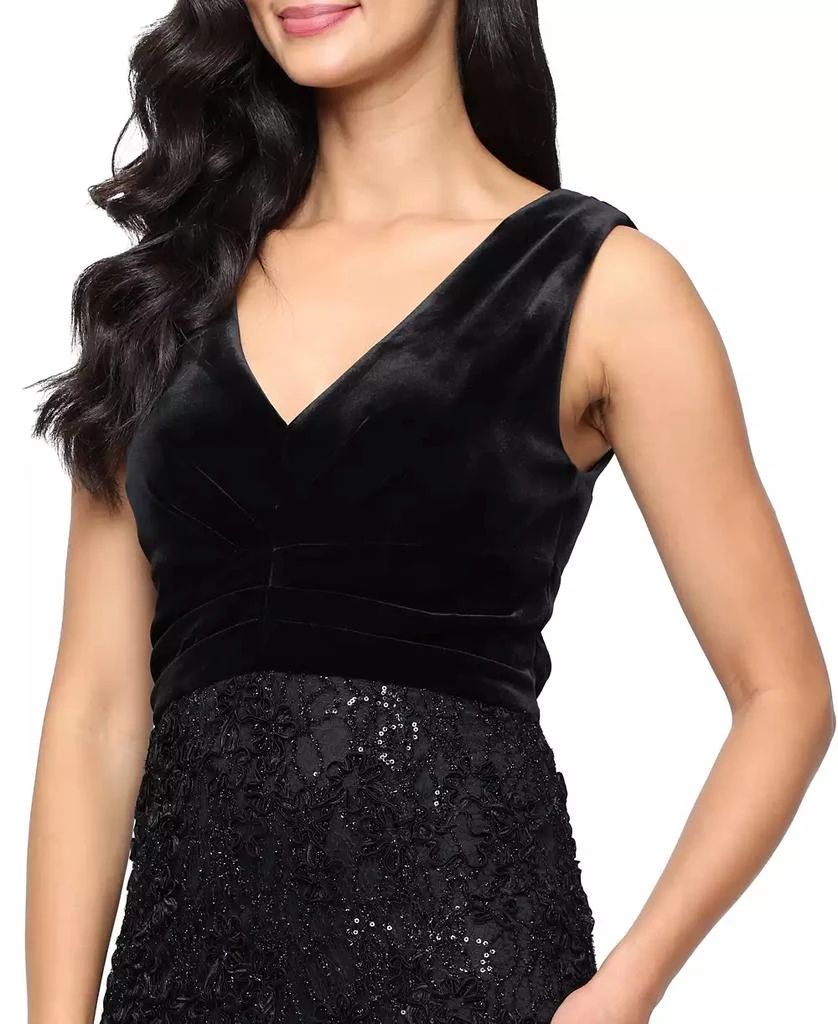 Alex Evenings Petite Sleeveless Soutch A-Line Long Dress - Black - Size 14P