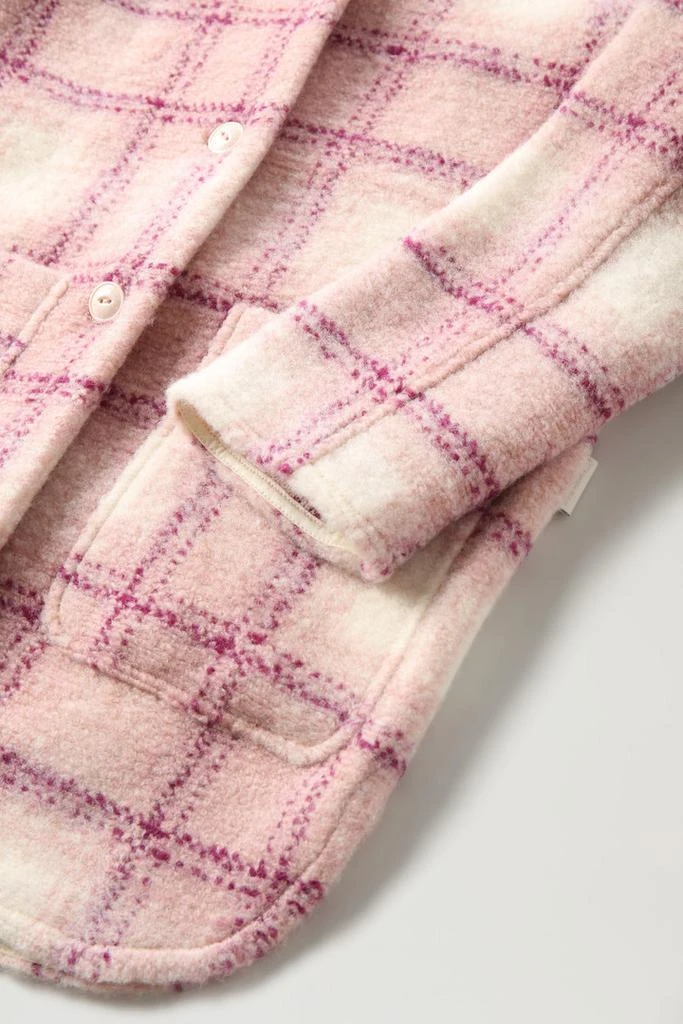 WOOLRICH Wool Blend Gentry Check Coat - Women - Pink 3