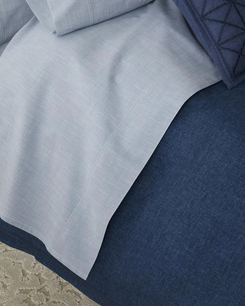 Ralph Lauren Workshirt Chambray Flat Sheet, QUEEN 1