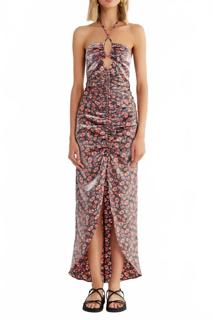 RUMER Label Soraya Maxi Dress In Black Floral 1
