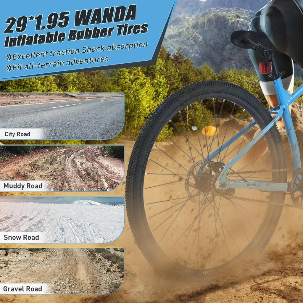 Streamdale Furniture 29" Single-Speed Mountain Bike with Front Suspension 3