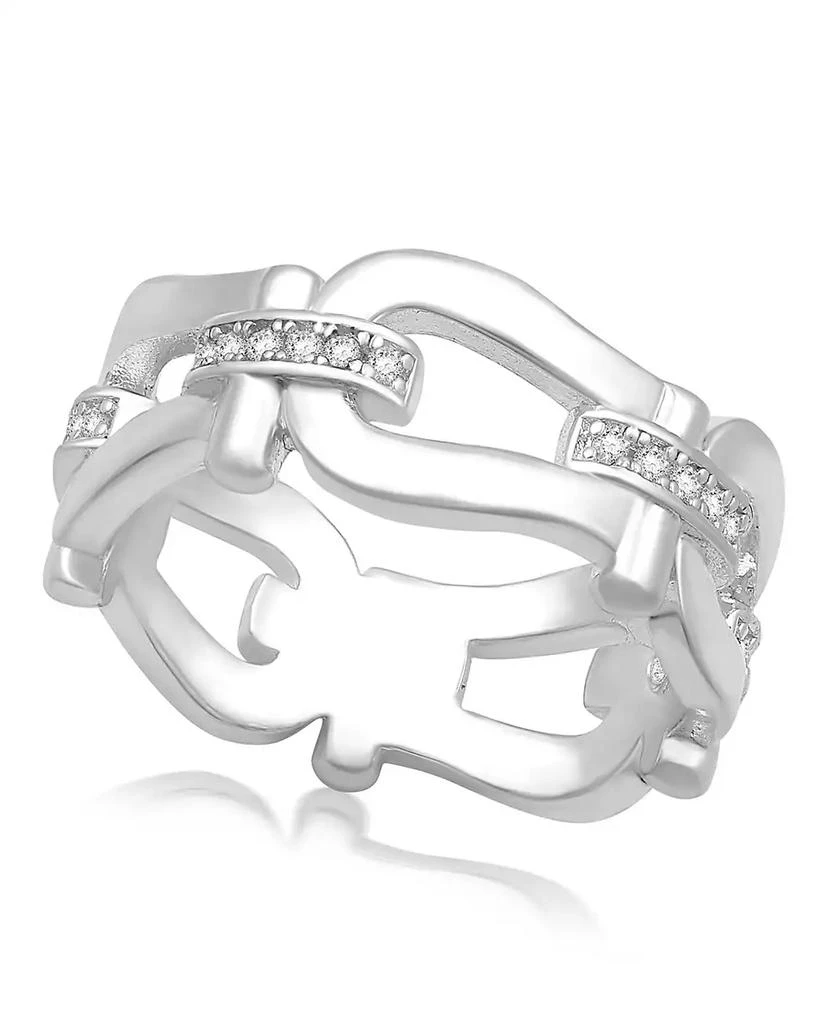 And Now This Horse Bit Link Cubic Zirconia Ring