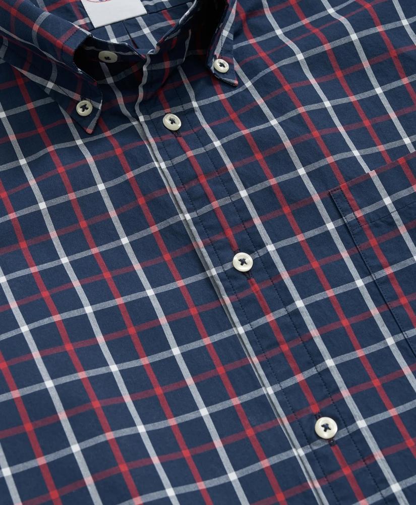 Brooks Brothers Friday Shirt, Short-Sleeve Poplin Windowpane