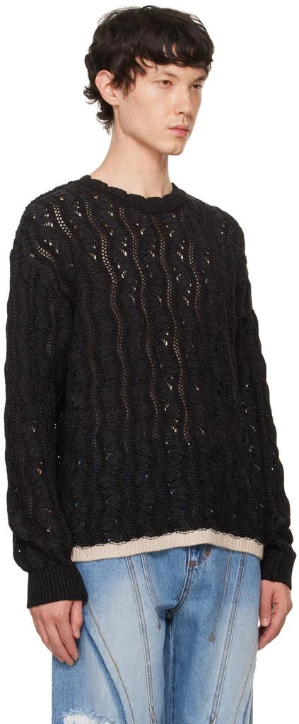 ANDERSSON BELL Black Two-Tone Wave Sweater 2