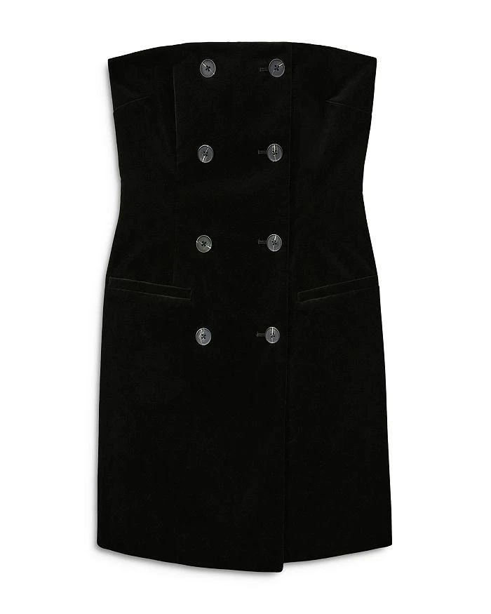REISS Ilze Bandeau Short Velvet Dress 7