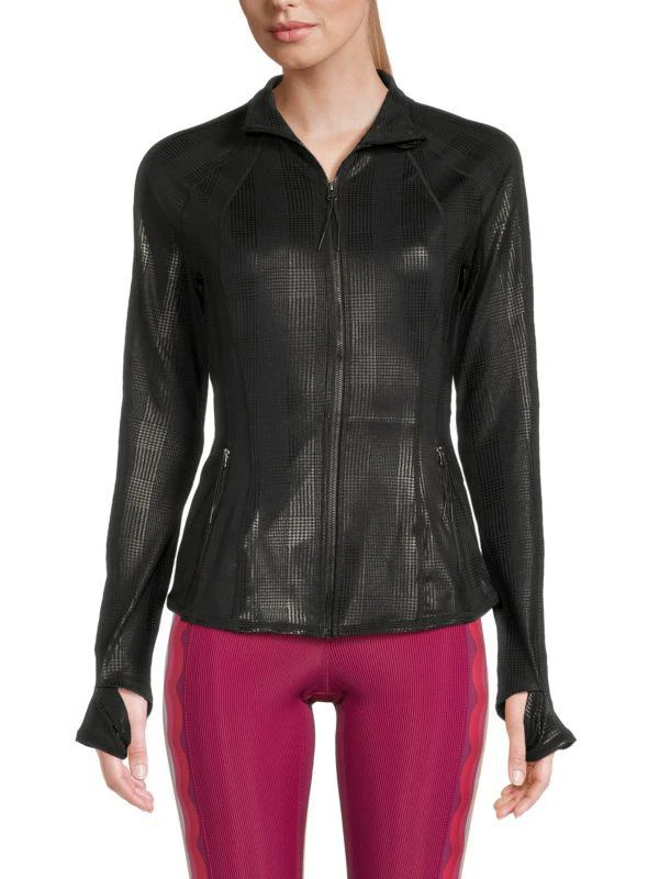 Beach Riot Reina Plaid Zip Jacket 1