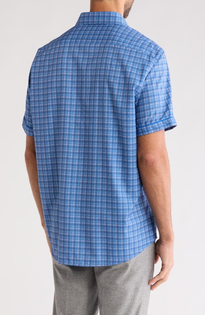 TR Premium Check Print Short Sleeve Button-Up Shirt