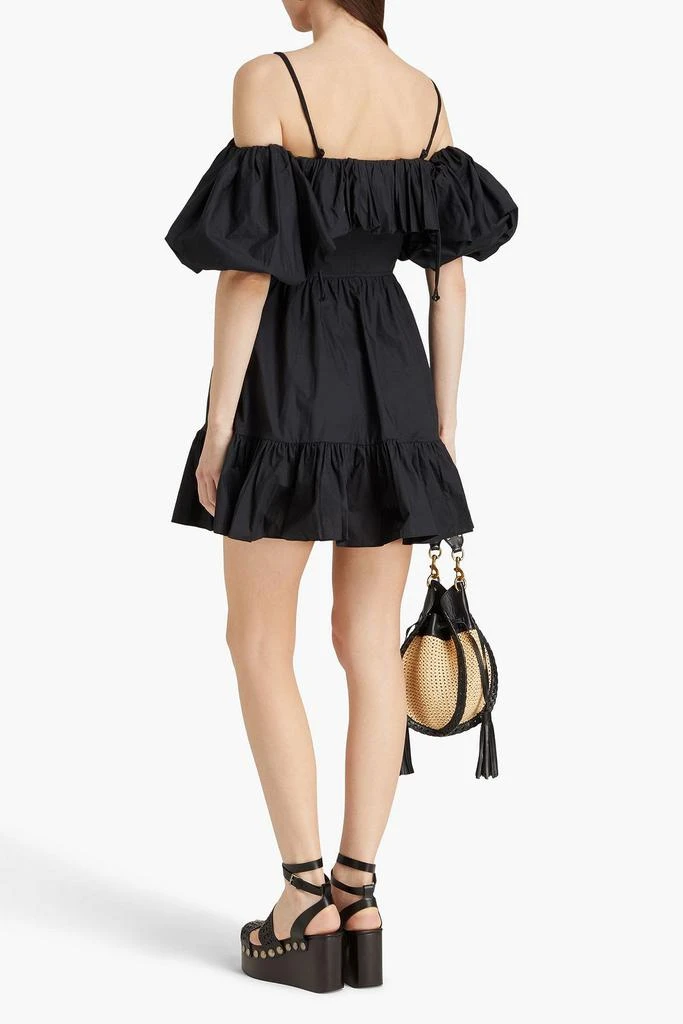 Ulla Johnson Lila cold-shoulder gathered cotton-poplin mini dress 3