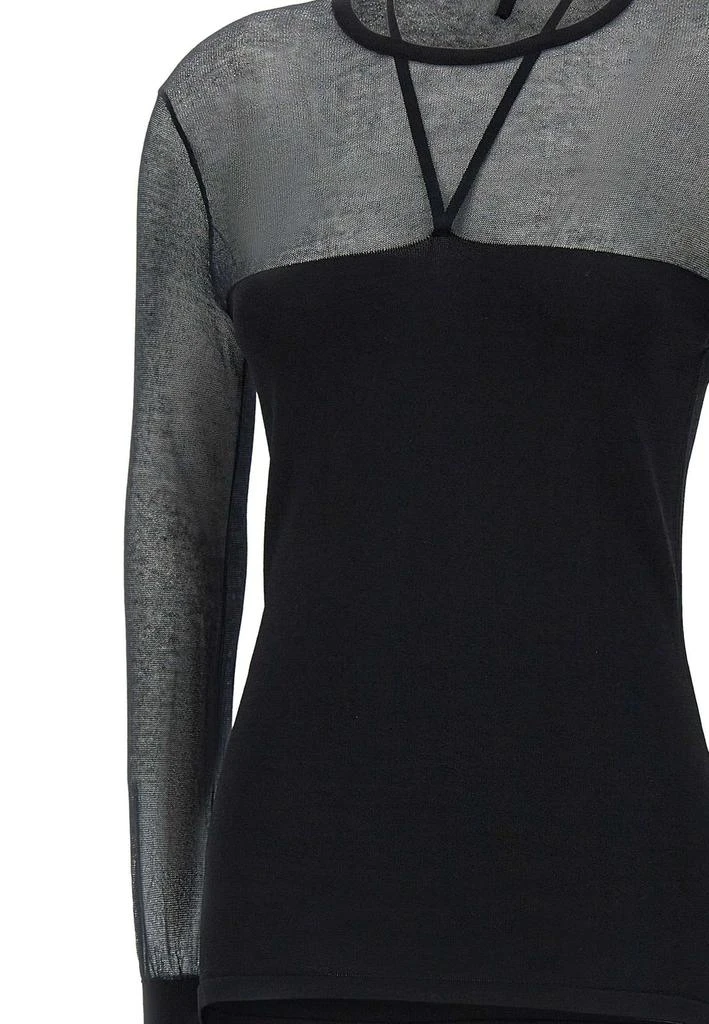 ANDREA ADAMO Andrea Adamo Sheer Panel Sweater 4