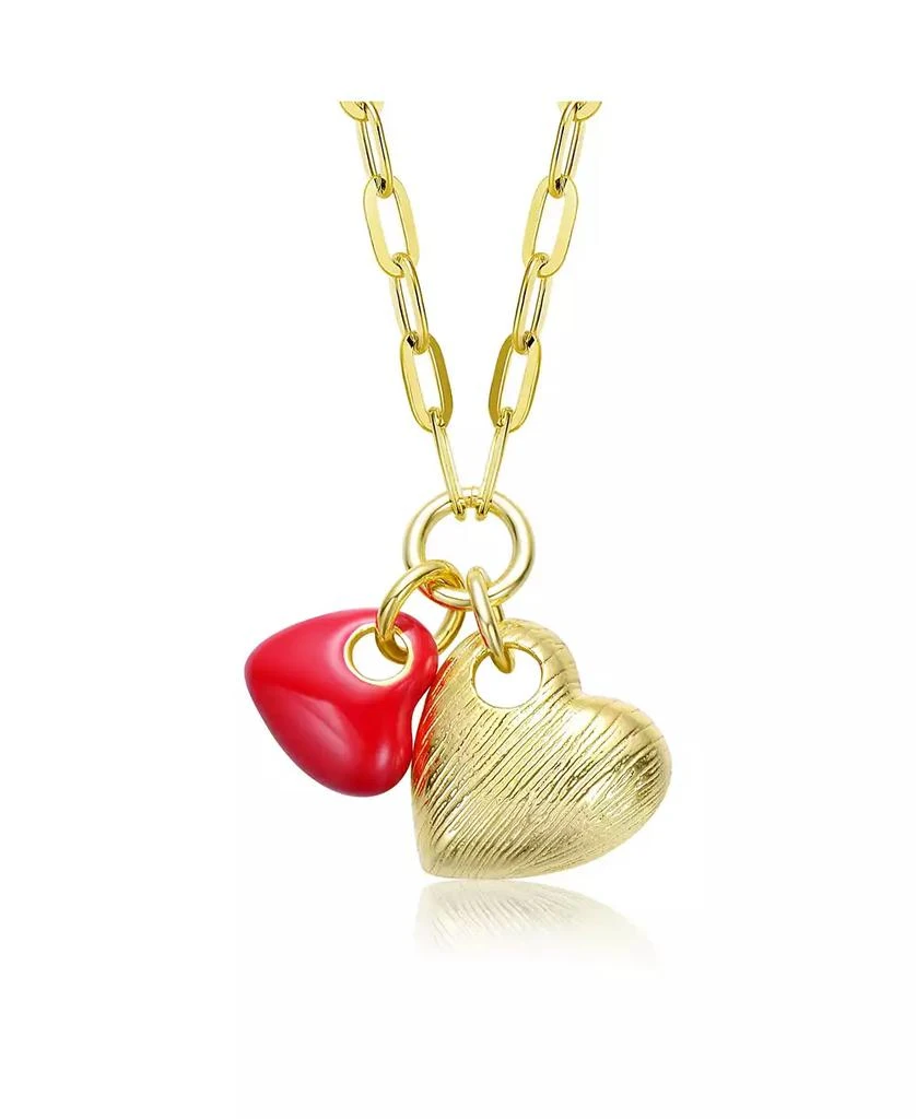 GiGiGirl 14K Gold Plated with Link Chain Hearts Necklace