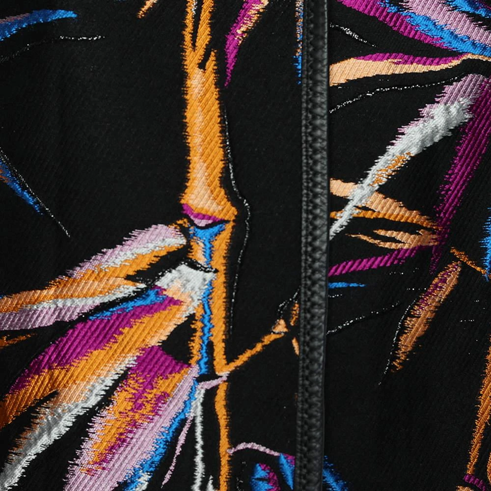 EMILIO PUCCI Emilio Pucci Black Leaf Jacquard Button Front Oversized Coat S 4