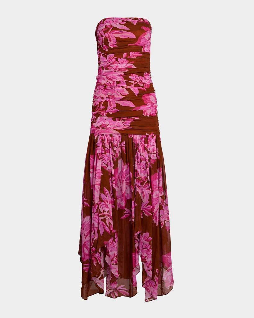 retrofête Teryn Silk Chiffon Strapless Maxi Dress 1