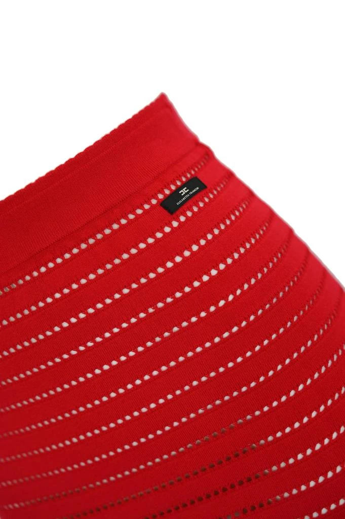 ELISABETTA FRANCHI Perforated Knit Skirt 3