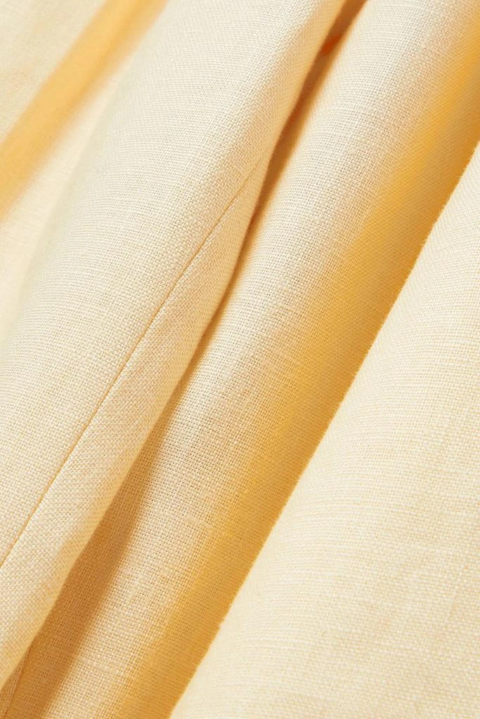 ANINE BING Jay pleated linen straight-leg pants 4