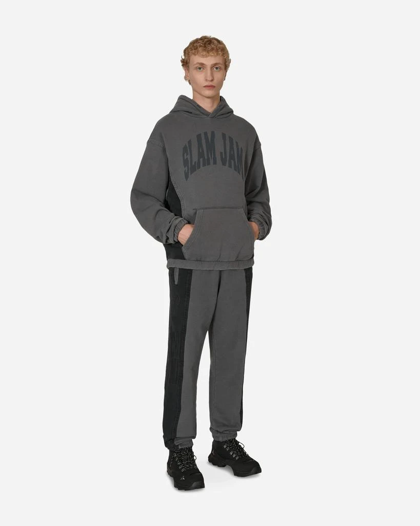 Slam Jam Panel Hooded Sweatshirt Grey / Black 4