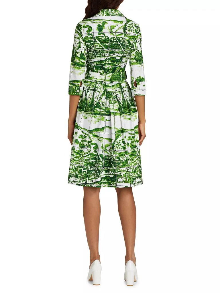 SAMANTHA SUNG Audrey Toile Cotton Shirtdress 5