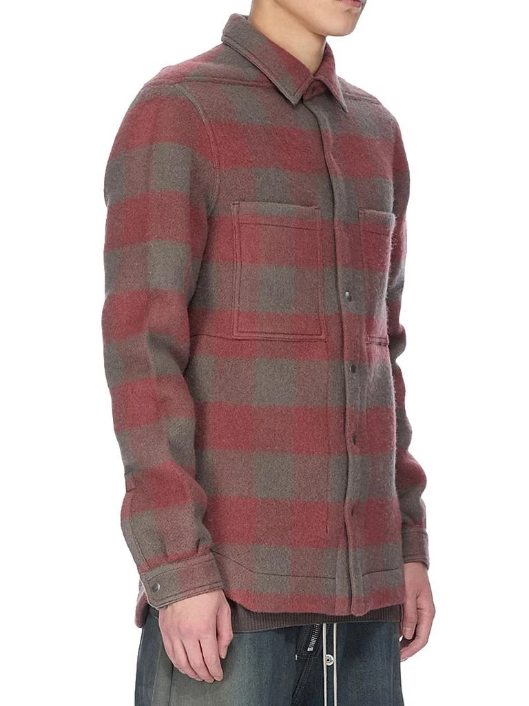 Rick Owens Plaid Wool Overshirt 3