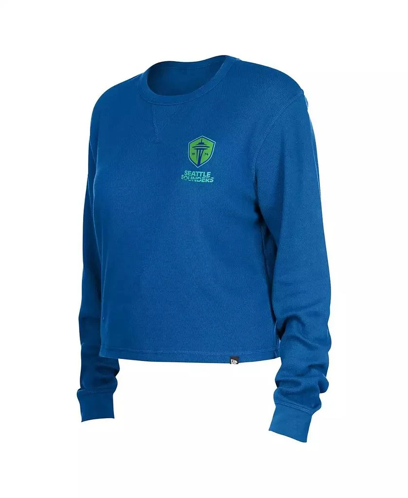 5th 
Ocean Women
s by New Era Blue Seattle Sounders FC Sport Night Long Sleeve Thermal T-Shirt 2