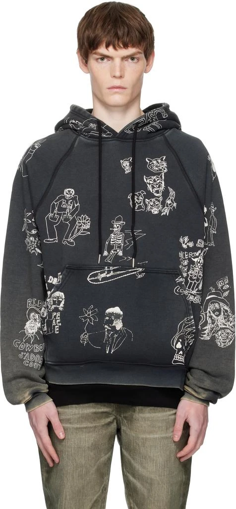 COÛT DE LA LIBERTÉ Black Thompson 'Smoking in the Boys Room' Hoodie 1