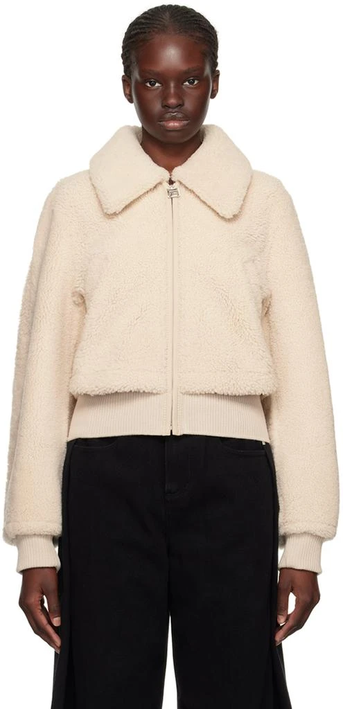 WOOYOUNGMI Beige Layered Shearling Jacket 1