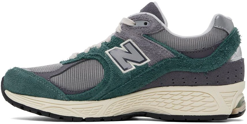 New Balance Gray & Green 2002R Sneakers 3