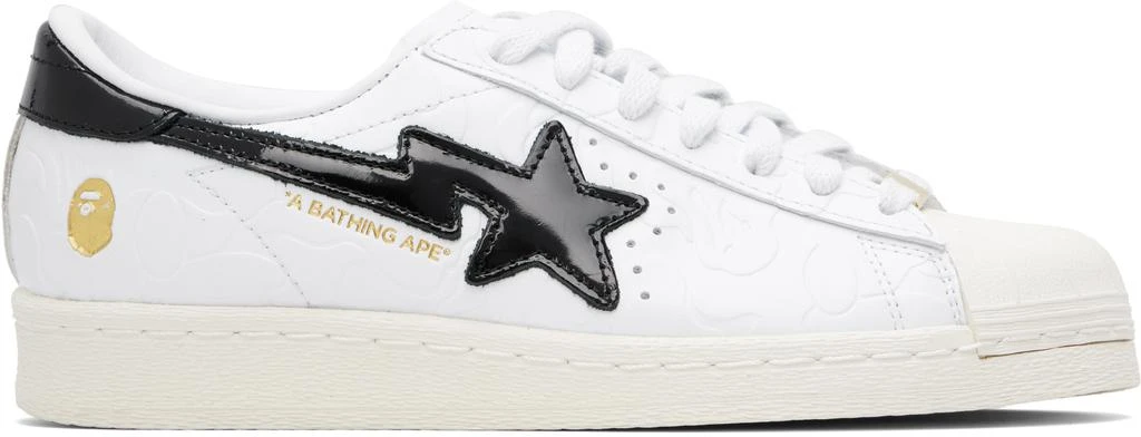 Bape White & Black adidas Originals Edition SSTR Sneakers 1