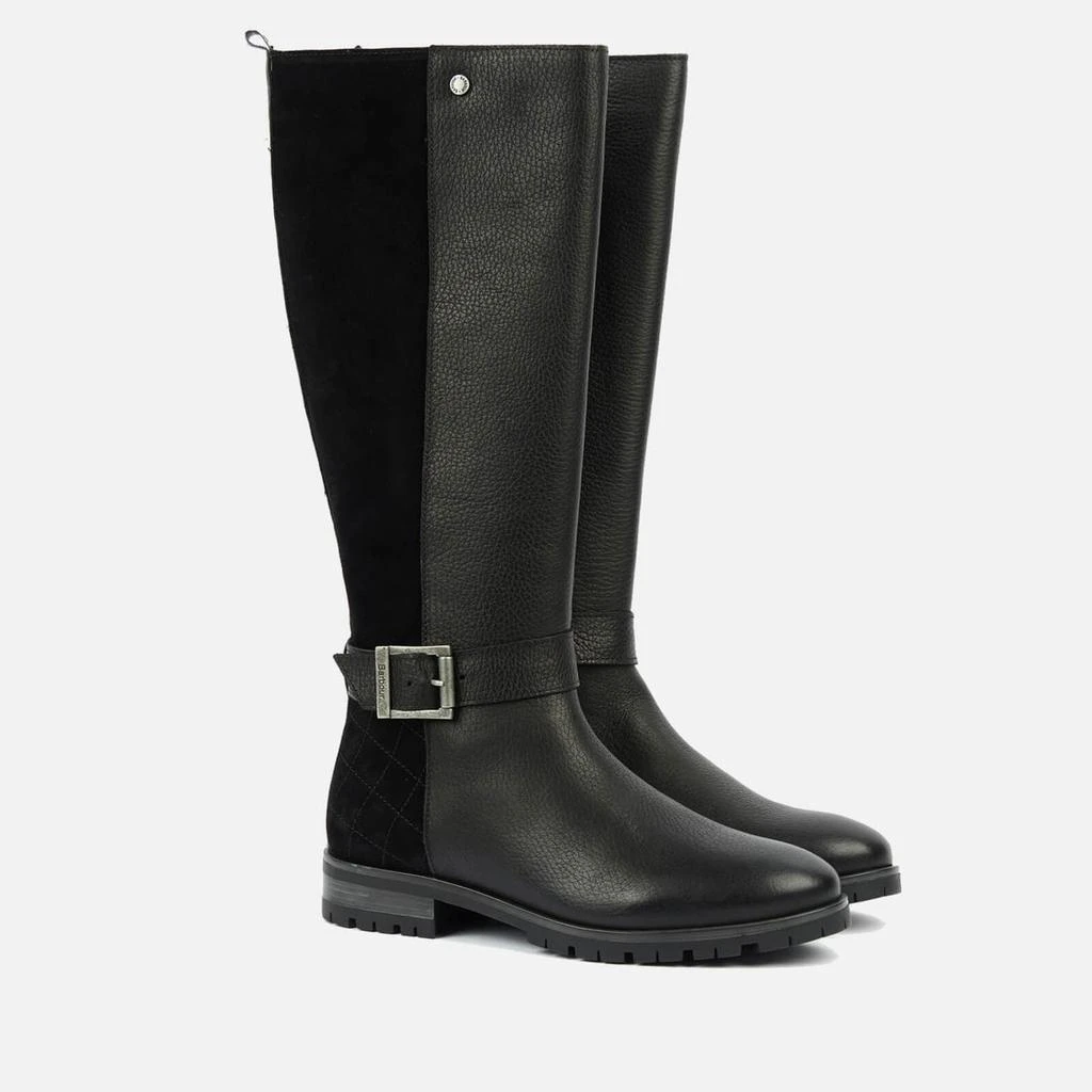 Barbour Barbour Alisha Knee High Leather and Suede-Blend Boots 2
