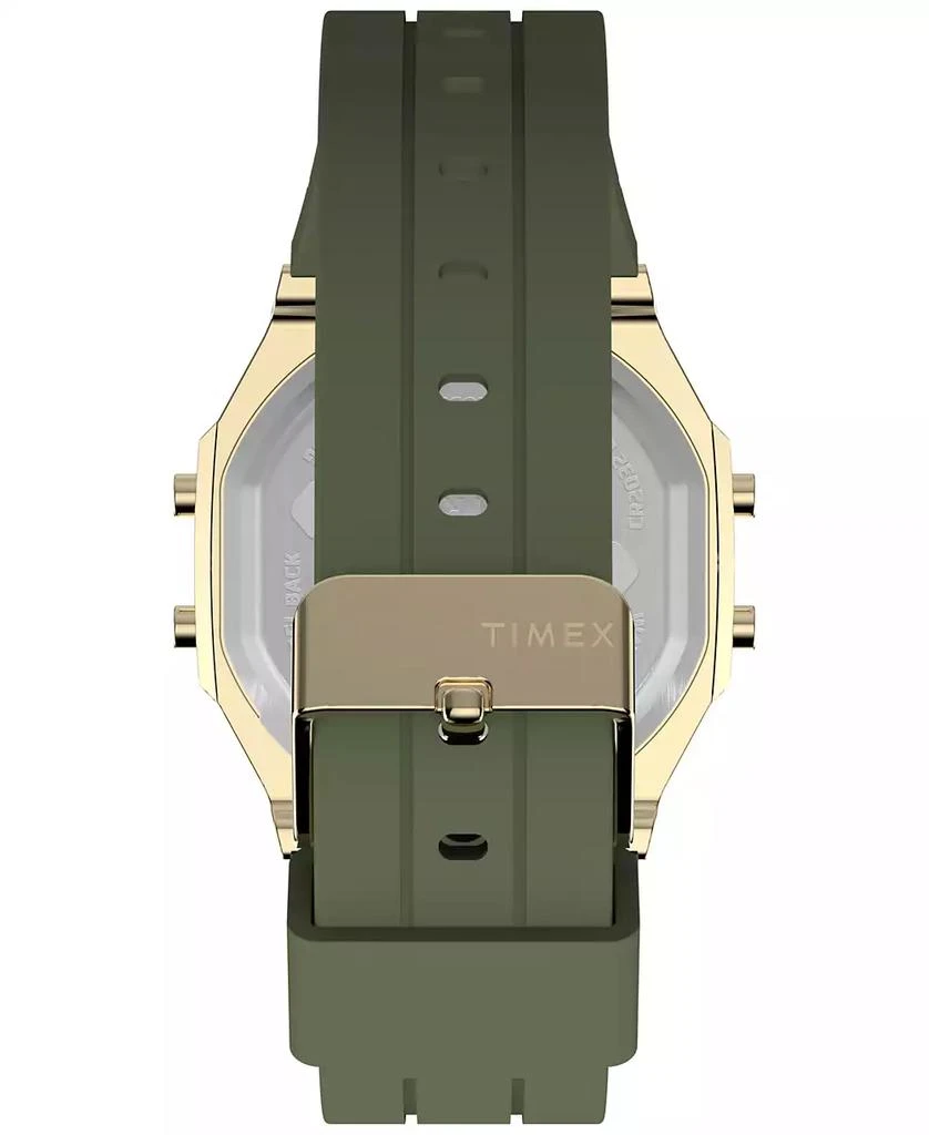 Timex Unisex Activity Tracker Digital Green Silicone Strap 40mm Octagonal Watch 4