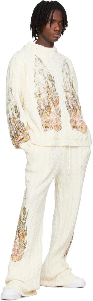 Who Decides War Off-White Flame Glass Cable Knit Hoodie 4