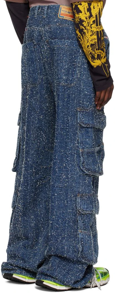 Diesel Blue Straight 1996 D-Sire 0pgah Denim Cargo Pants 3