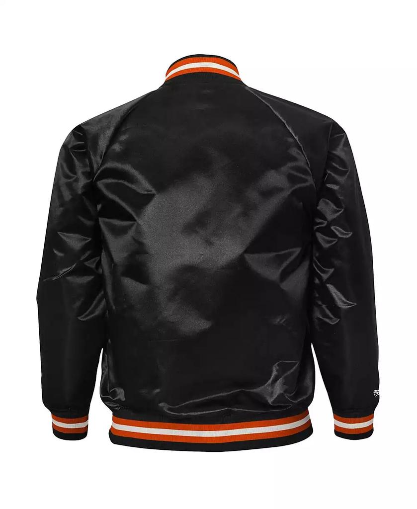 Mitchell & Ness Big Boys and Girls Black Phoenix Suns Hardwood Classics Satin Raglan Full-Snap Jacket