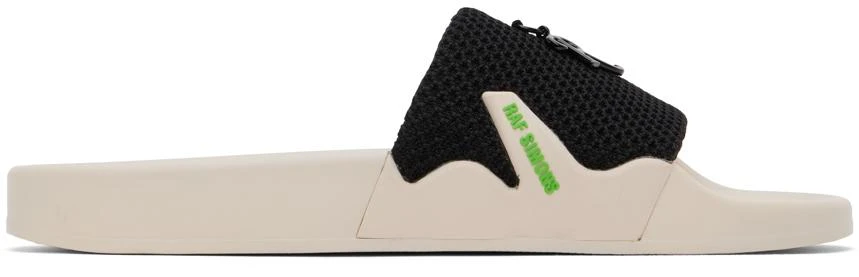 RAF SIMONS Black & Beige Astra Slides 1