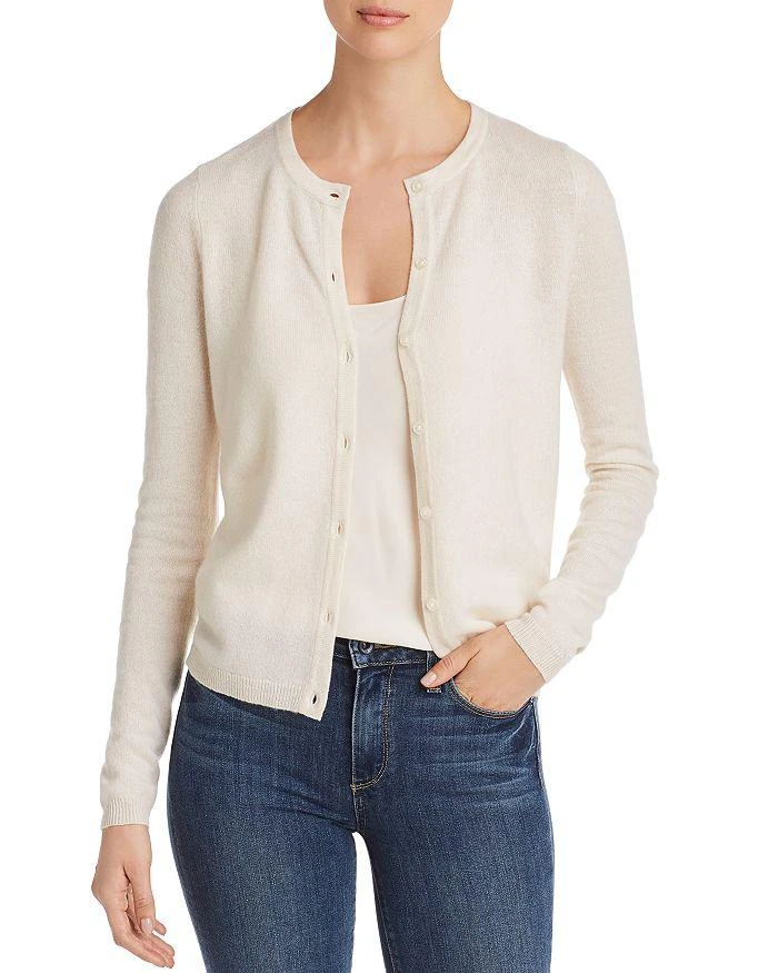 Bloomingdale's C by Bloomingdale's Crewneck Cashmere Cardigan - Exclusive 1