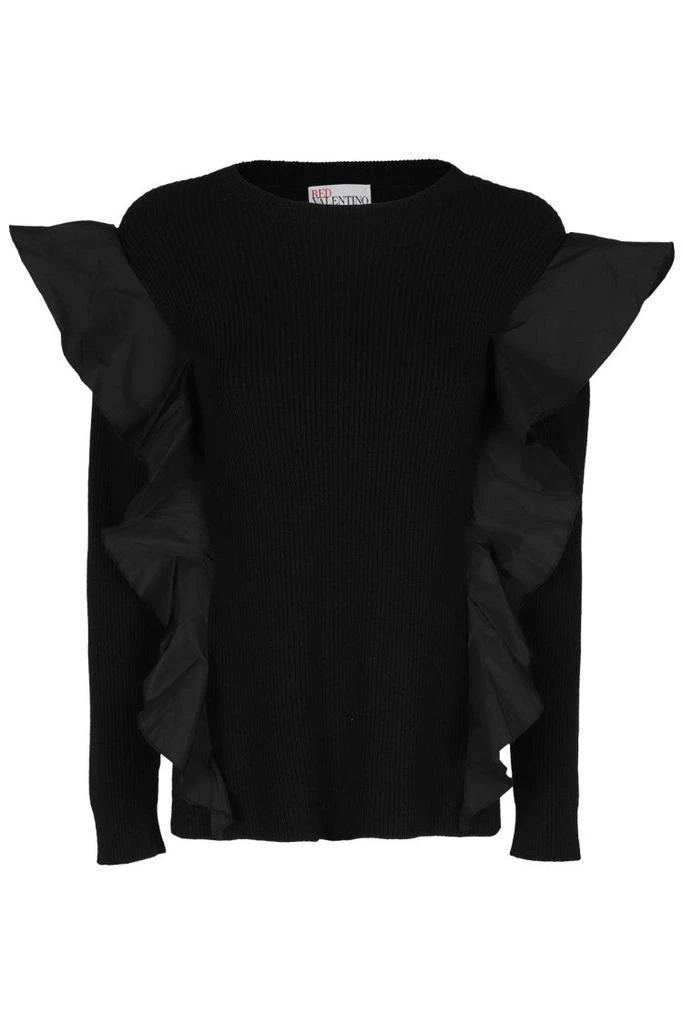 RED Valentino Textured Knit Crew-Neck Sweater 1