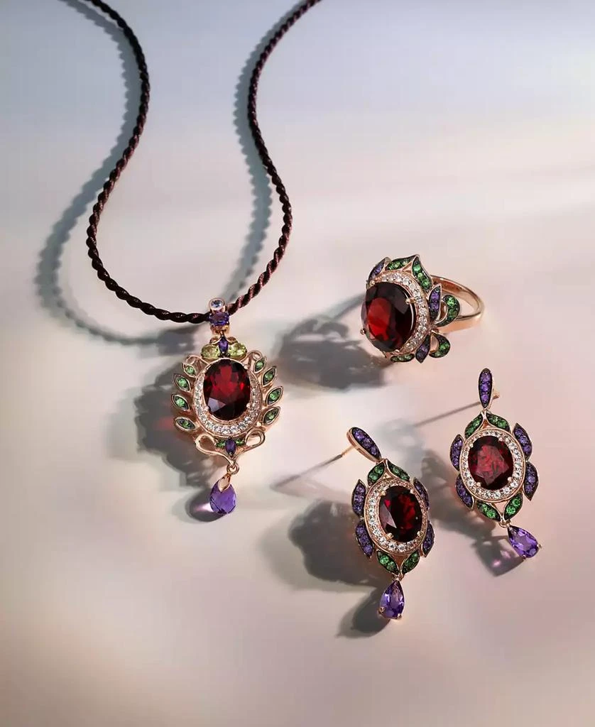 Le Vian Crazy Collection® Garnet (5-1/3 ct. t.w) and Multi-Stone (1-3/4) Pendant in 14k Rose Gold 3