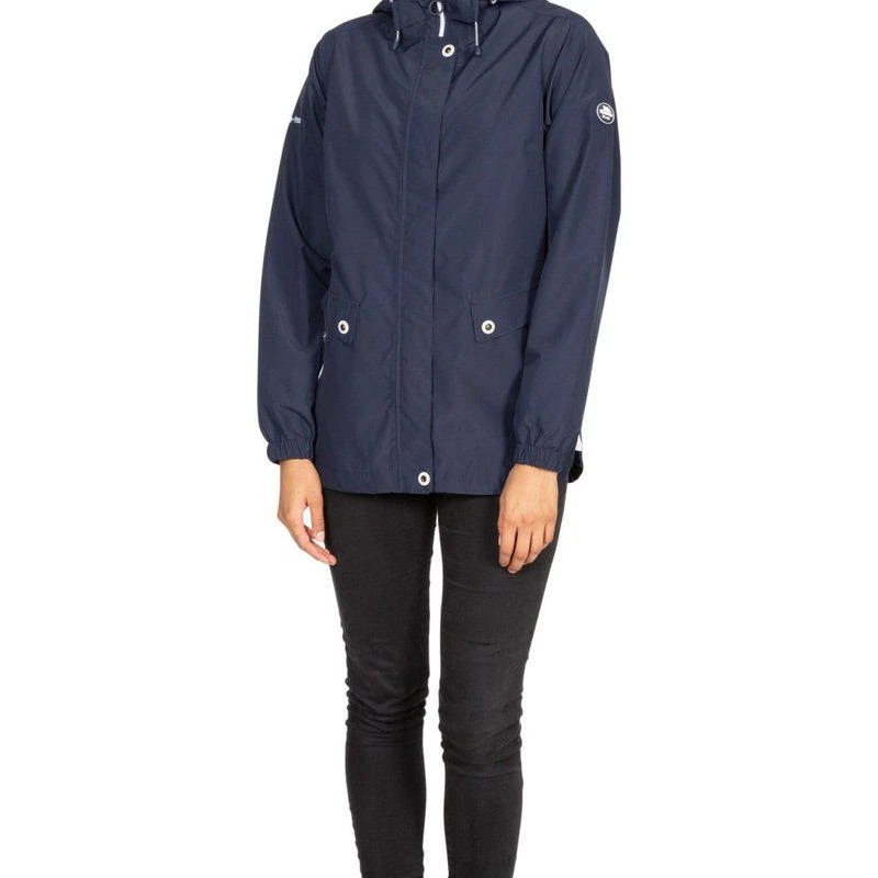 Trespass Womens/Ladies Flourish Waterproof Jacket Navy 1