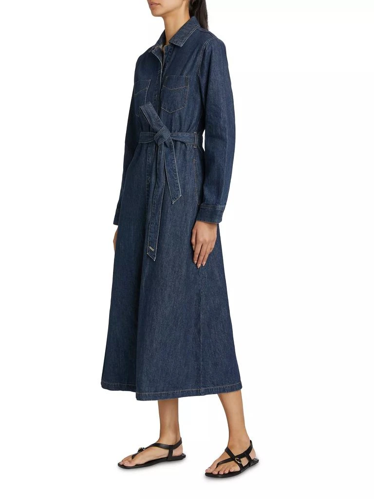 The Normal Brand Denim Long-Sleeve Midi-Shirtdress 4