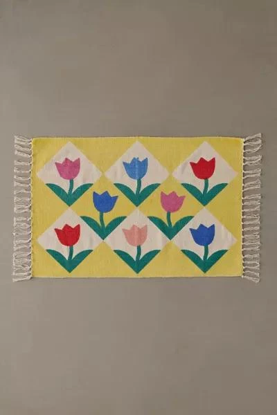 Urban Outfitters Renee Tulip Printed Rug 4