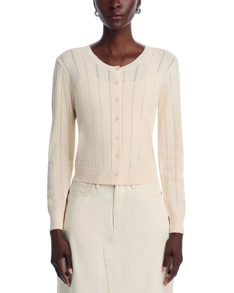Wayf Pointelle Cardigan Sweater 6
