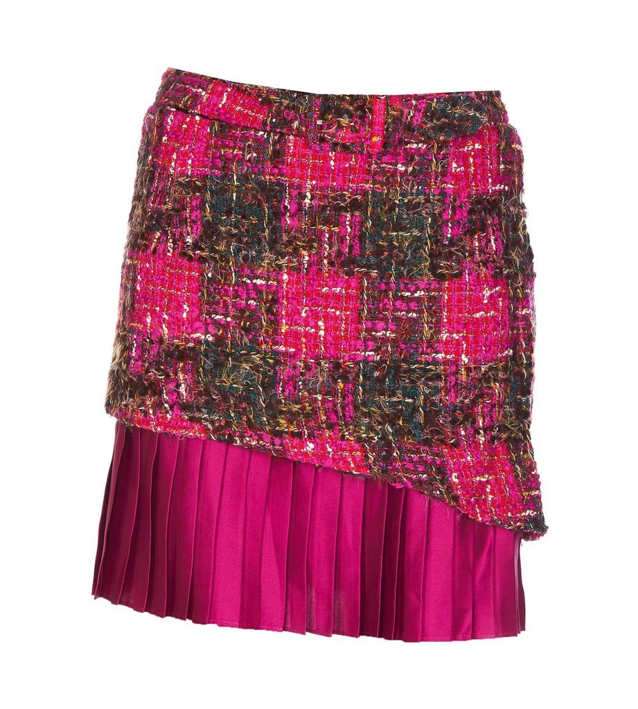 ANDERSSON BELL Andersson Bell Boucle Checked Pleated Skirt 1