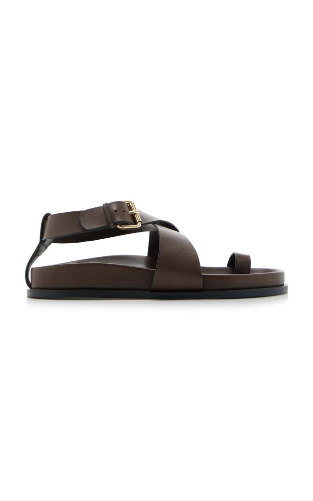 A.Emery A.Emery - Dula Criss-Cross Leather Sandals - Brown - IT 40 - Moda Operandi