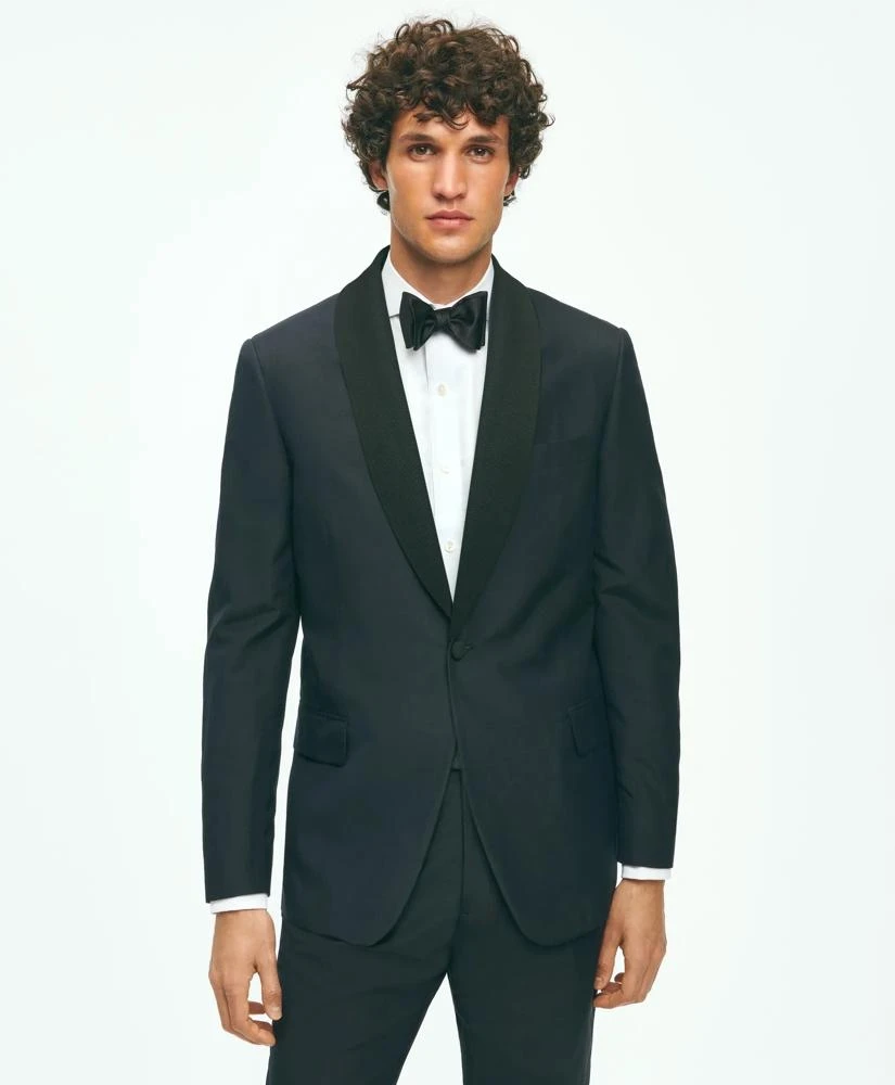 Brooks Brothers Black Fleece Shawl Collar Tuxedo in Silk-Linen 1